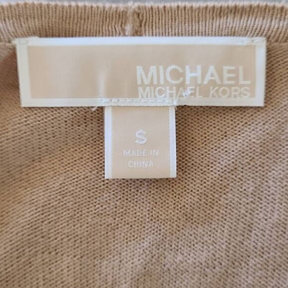 Michael Kors Womens Beige Waterfall Long Sleeved Cardigan Sweater Size Small - Picture 4 of 9